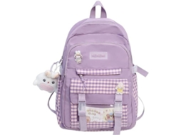 Mochila Escolar, Kawaii Harajuku, Xadrez