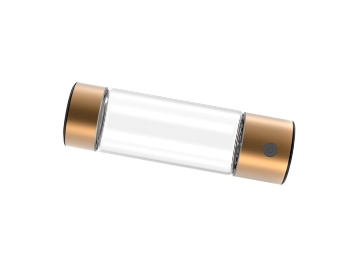 Garrafa de Água de Hidrogênio Portátil 460ml Ouro Usb