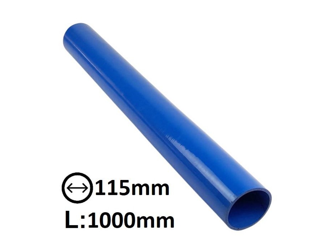 Mangueira Flexível De Silicone Azul - 1 M - Diametro 115 Mm - Espessura 6 Mm