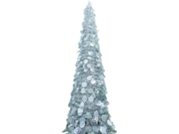 Árvore De Natal Artificial Dobrável | Formato Decorativo De Floco De Neve Com Glitter 150
