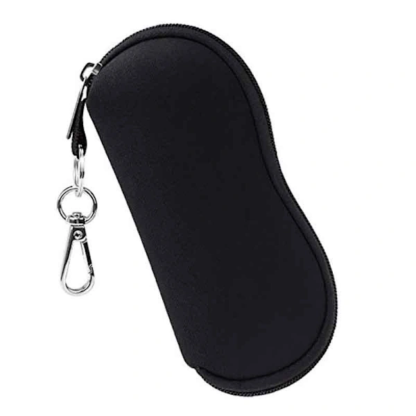 Estojo para Óculos de Sol, Pacote com 2, Estojo Ultraleve e Portátil de Neoprene com Zíper, Protetor com Clipe para Cinto AQUAFORGE