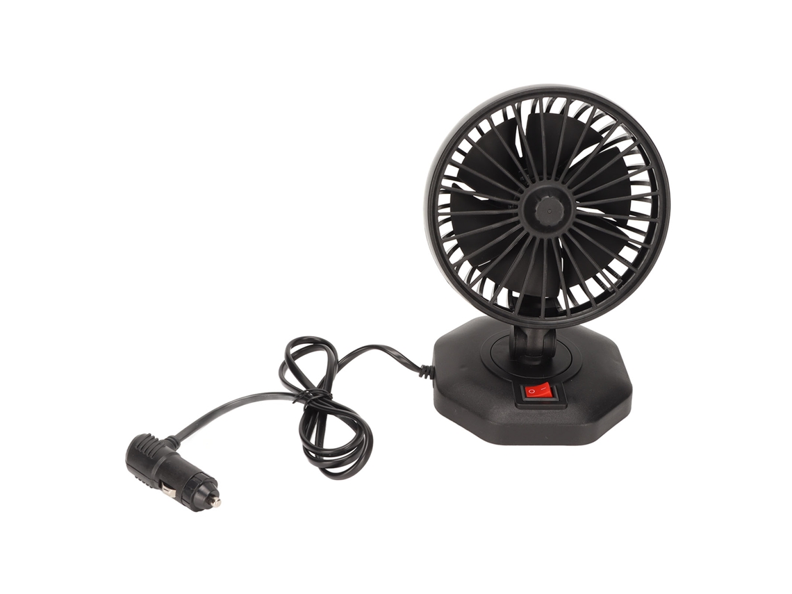 Ventilador De Refrigeração De Carro 12v Com Plugue De Isqueiro 360 Graus Giratório Para Veículo Caminhão Van Suv Barco