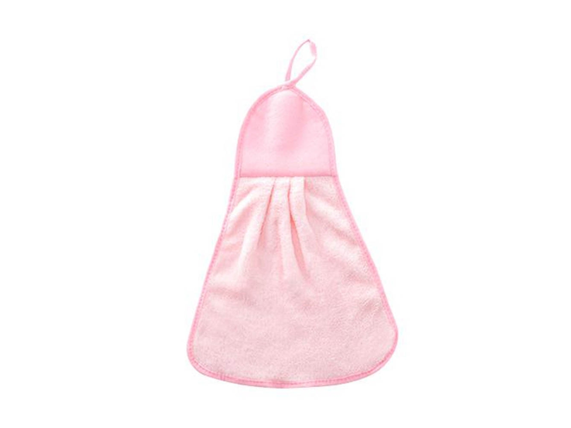 Baok-toalha De Mão De Fleece Coral Suspensa Doce E Linda, Absorvente, Para Banheiro E Cozinha, Duster Wiper (rosa)