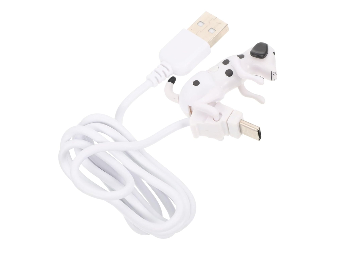 Cabo Usb Tipo C Com Design Divertido De Cachorro, Durável E Leve,