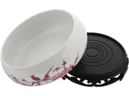Vaso de Cerâmica Hidropônica Inoomp para Bonsai, com Suporte, Grande, em Porcelana, para Lótus, Lírio d'água, para CHABERLU