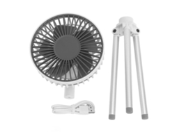 Ventilador Mini Camping com Tripé e Bateria 2000mah Branco