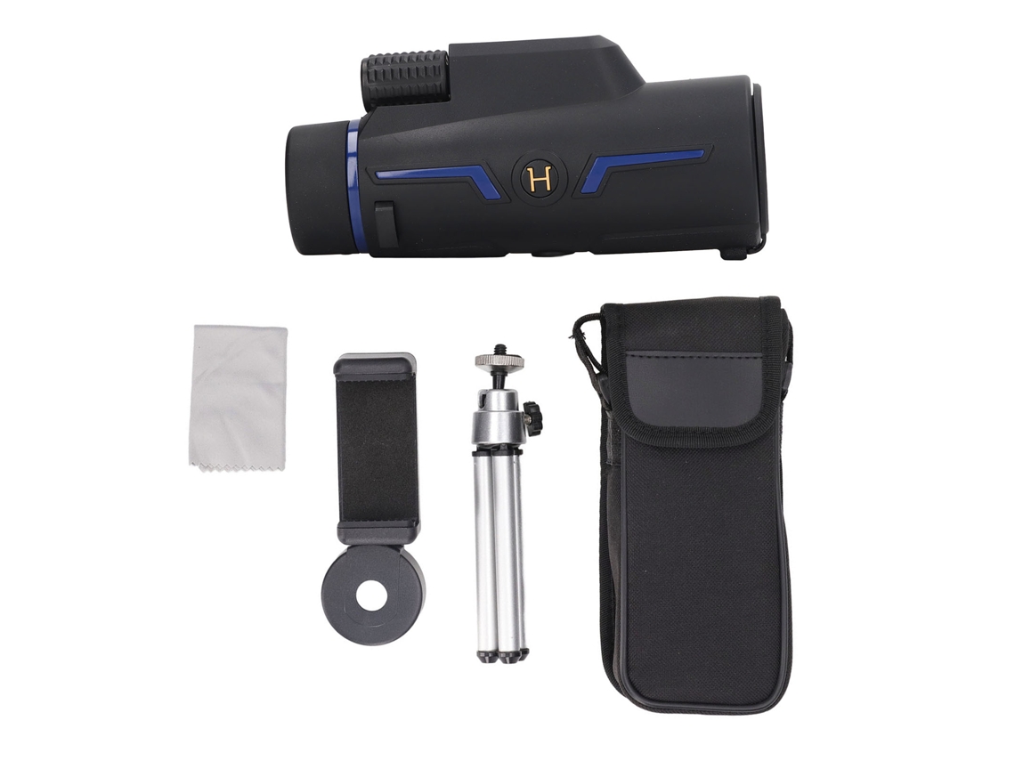 Telescópio Monocular 10x42 com Tripé Prata