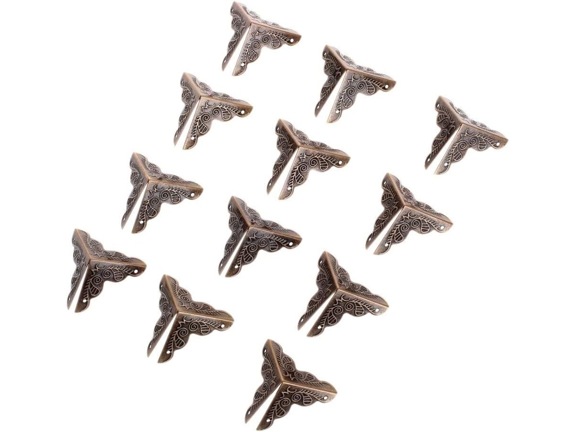 Protetores De Canto De Metal, Protetores De Canto Vintage, 12 Peças, 25x25mm, De Ferro, Para Malas E Caixas De Madeira