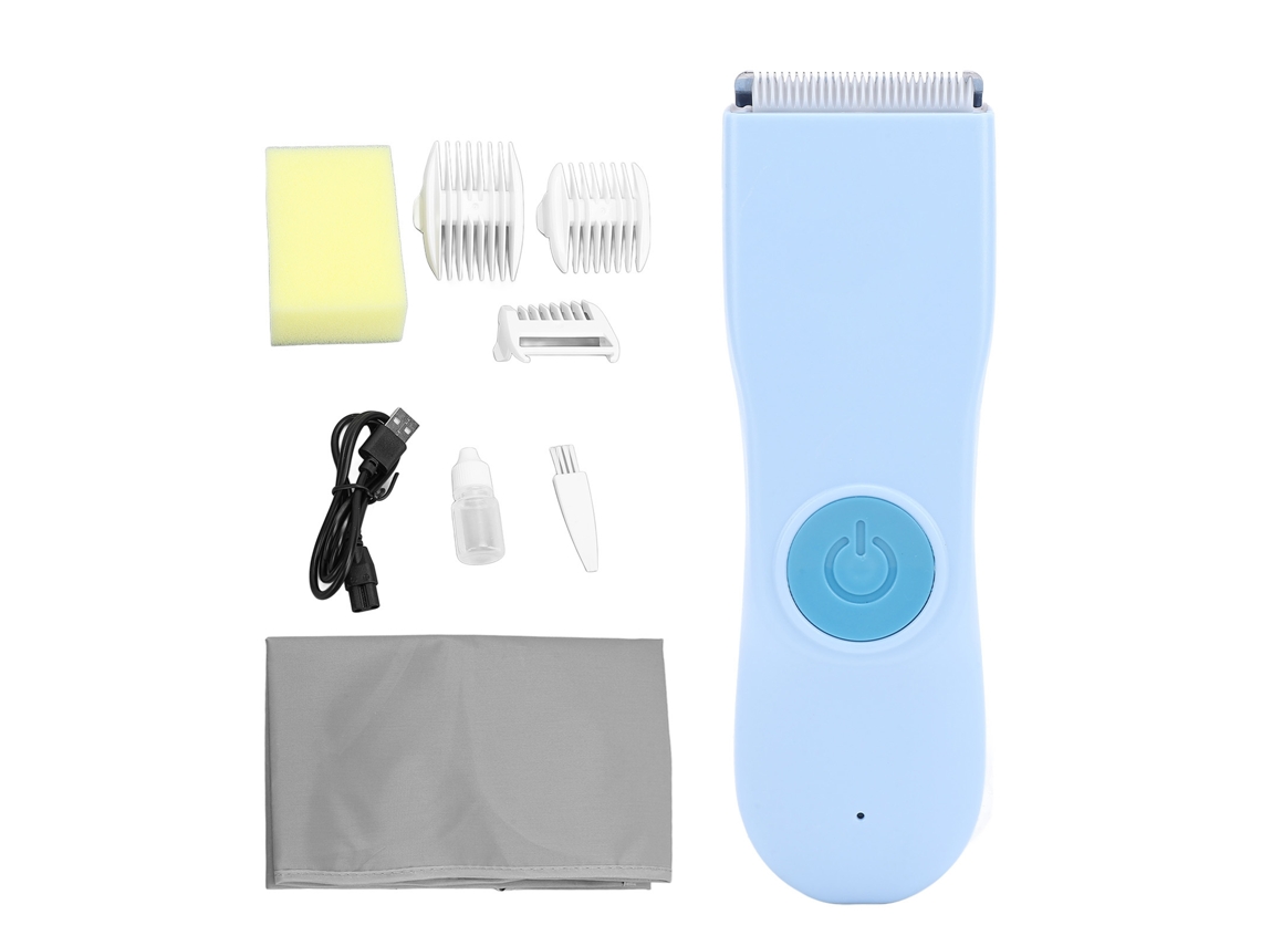 Mali tesoura de Cabelo para Bebê Ultra Silenciosa Recarregável Ipx7 com Kit de Pentes Profissional Azul