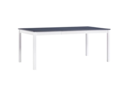 Vidaxl Mesa De Jantar 180x90x73 Cm Madeira De Pinho Branco E Cinzento