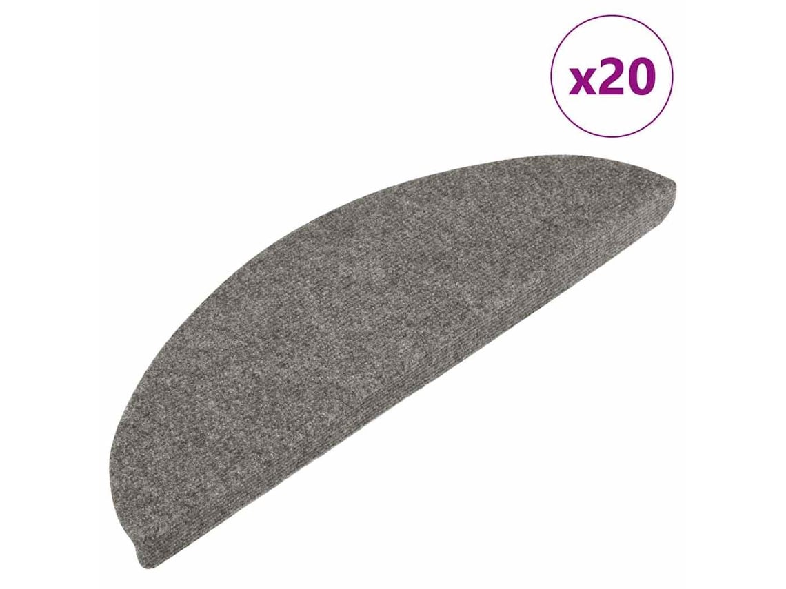 Tapetes De Escada Adesivos 20 Pcs 56x17x3 Cm Cinzento