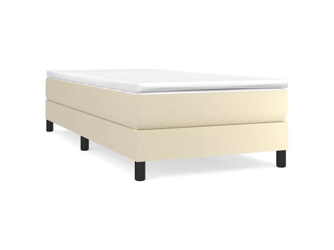 Box Spring Bed Frame, Box Spring Bed Frames Vidaxl Creme Couro Artificial (90 X 200 Cm)