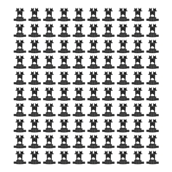 Kit 100 Isoladores de Parafuso em Abs, com 55 Mm de Comprimento e 48 Mm de Largura, para Cercas Elétricas, Agricultura e Jardins AQUAFORGE