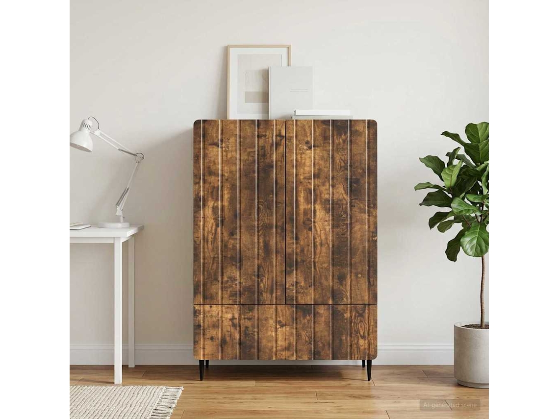 Vidaxl Buffet Carvalho Fumado 66 X 34,5 X 97 Cm Derivados De Madeira