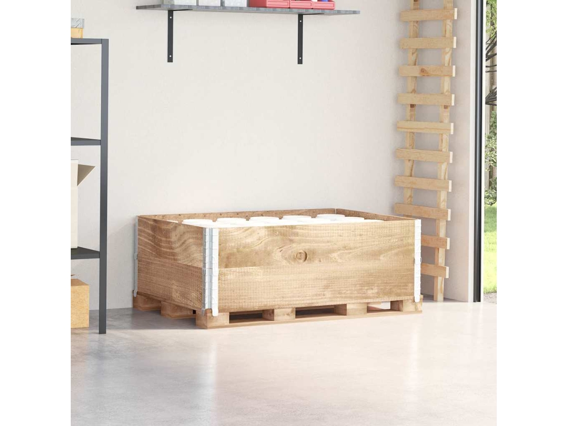 Vidaxl Colares Para Paletes 2 Pcs 120x80 Cm Madeira De Pinho Maciça