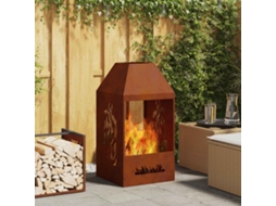 Vidaxl Bowl De Fogo Ferro Enferrujado 50 X 50 X 100 Cm Aço Corten