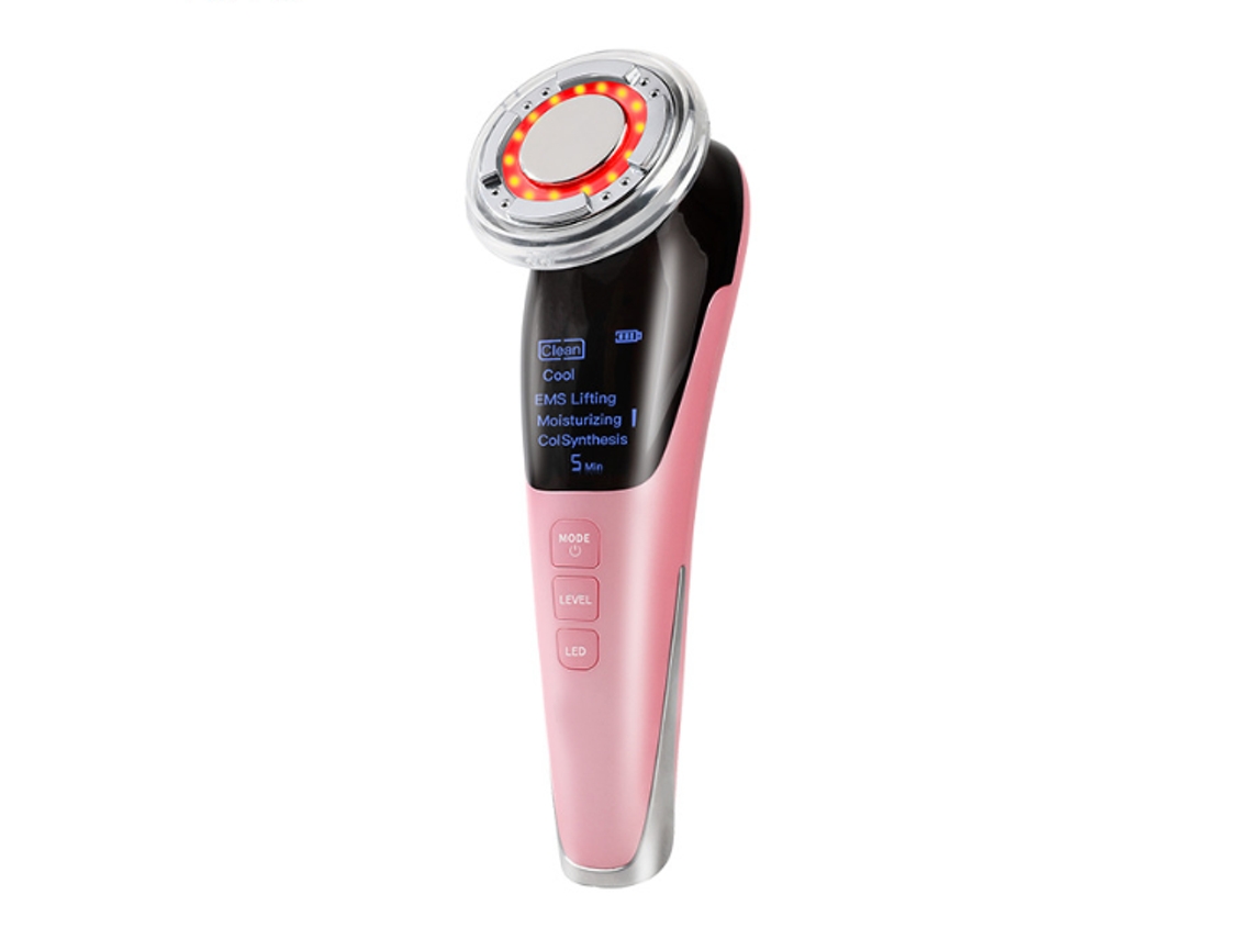 Massageador Facial para Cuidados com a Pele Dispositivo de Beleza Multi Antirrugas de Alta Frequência Ems Facial Lifting Toning Rosa Chronus DREAM5