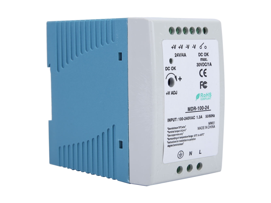 Hkj fuente de Alimentación Industrial Din Rail 24v 4a 96w Saída Única Mdr 10 24