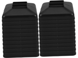 Tampas De Base Quadradas Em Pp Preto, Pacote Com 20 Unidades, Para Corrimãos E Escadas.