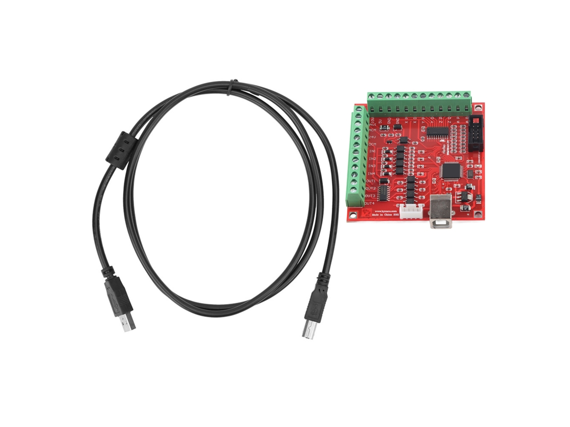 Placa Interface Cnc Usb Mach3 Suporta Motores Passo A Passo E Servo