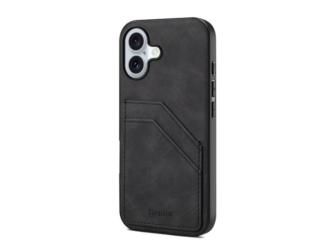 Capa Para Iphone 17 - Pu Com Dois Compartimentos Para Cartões