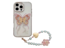 Capa Para Iphone 16 Pro Com Alça Borboleta E Suporte Tpupc À Prova De Choque