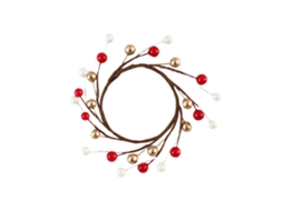 Conjunto de 6 Guardanapos Natalícios com Ramo de Frutas Vermelhas, LAXISCREED