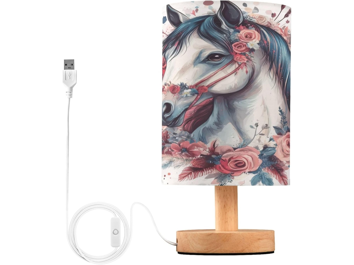 Abajur De Cabeceira Com Flores, Entrada Usb, Sem Necessidade De Lâmpada, Luz Led Quente Para Quarto, Sala De Estar