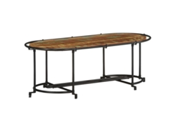 Vidaxl Mesa De Centro 110x55x40 Cm Madeira Recuperada Maciça