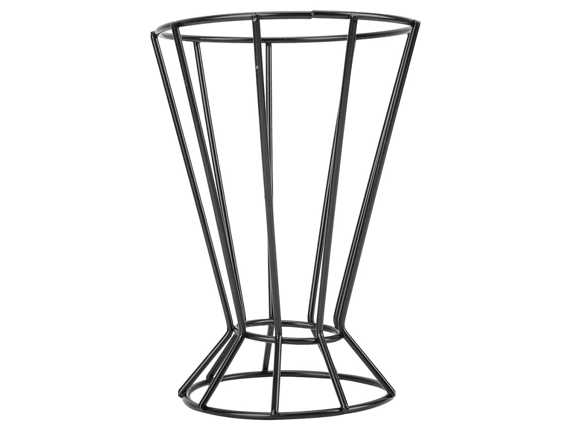 Suporte de planta geométrico em ferro de 25x21cm para parede de jardim