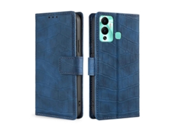 Capa De Celular Em Couro Com Fecho Magnético E Textura De Crocodilo Para Infinix Hot 12 Play
