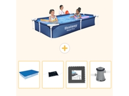 Bestway Piscina Bestway Steel Pro Retangular - 221x150x43 Cm - 5-peças S21