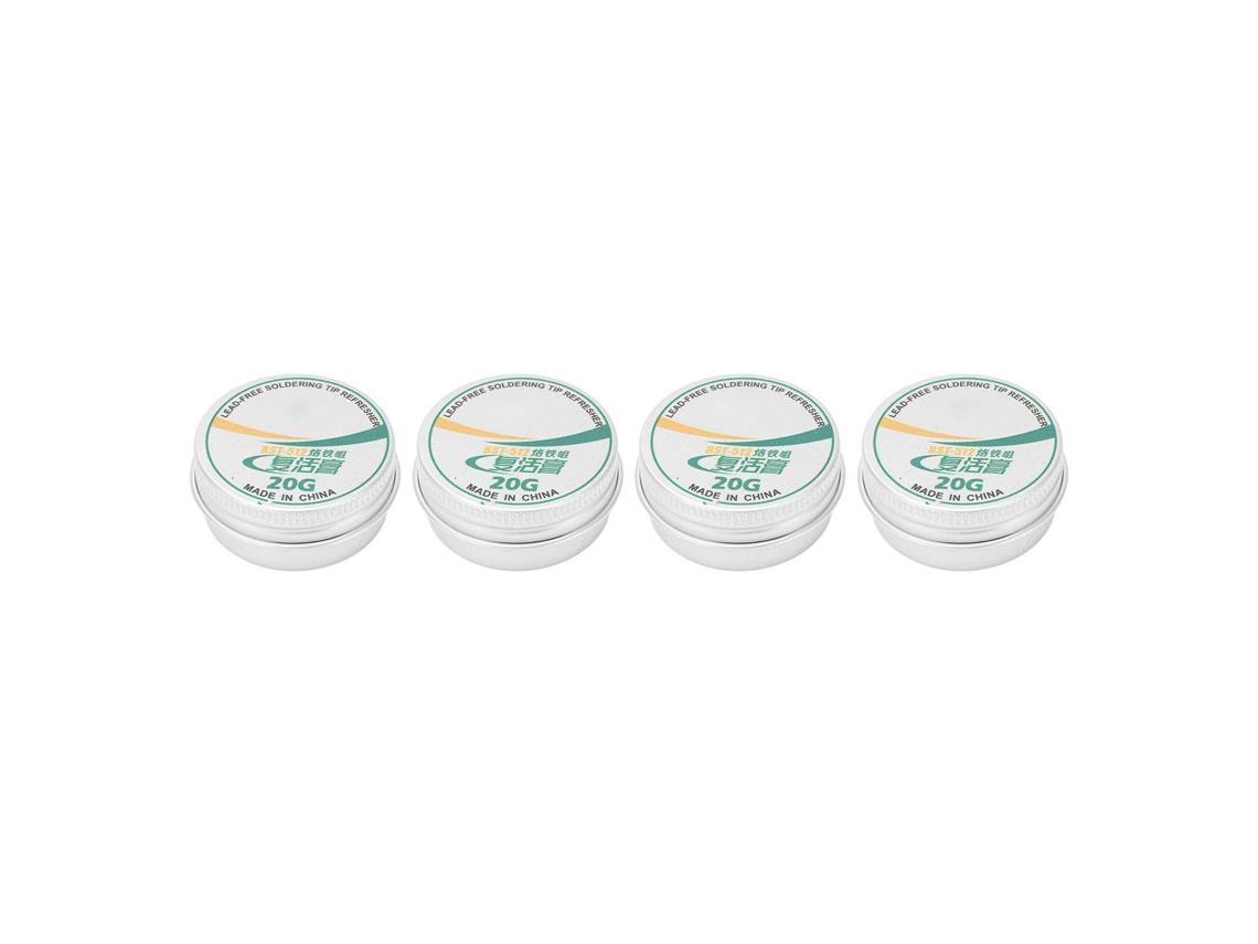 Pasta Para Refrescar E Limpar Pontas De Solda, Pó De Estanho, 4 Peças, 20g, Ressurreição De Pontas Oxidadas