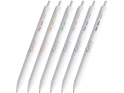 Conjunto De 6 Canetas Esferográficas Retráteis Housoutil, Em Gel,