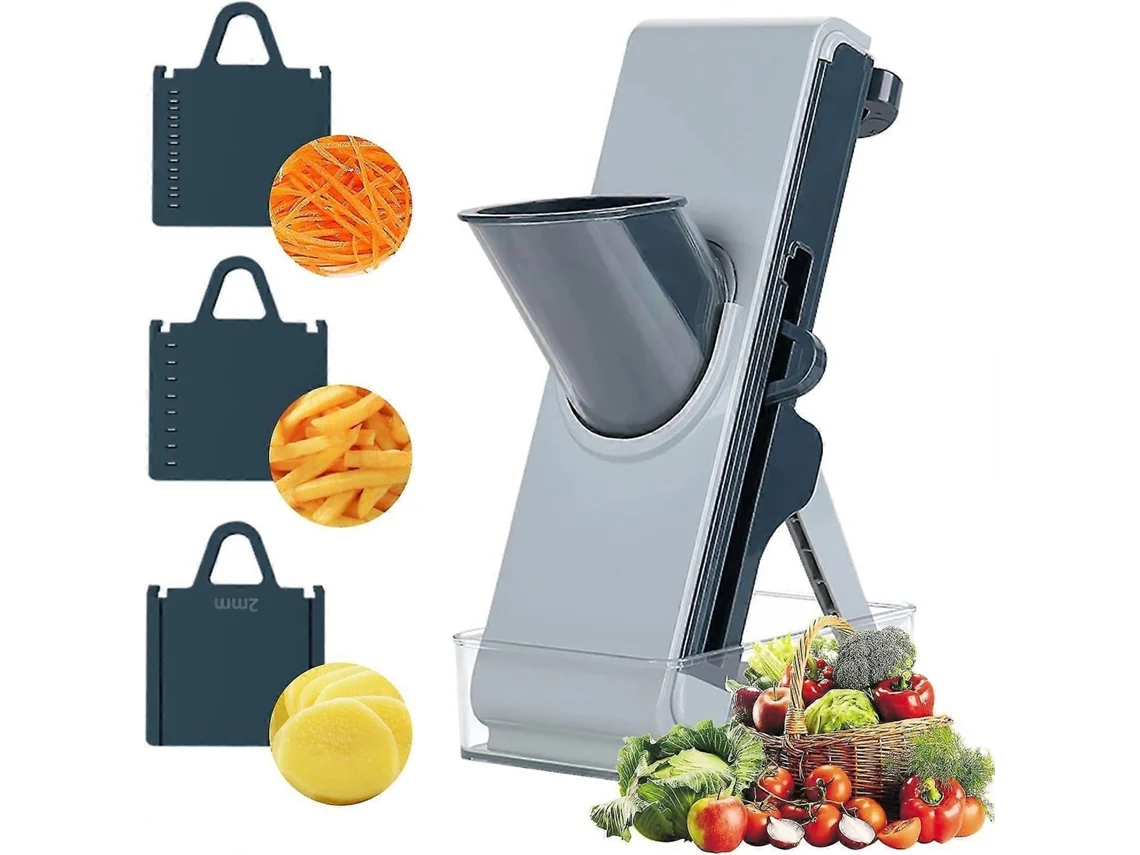 Cortador De Legumes Manual 4 Em 1, Conjunto De Ralador De Queijo Multifuncional Com Suporte Ajustável Slowmoose