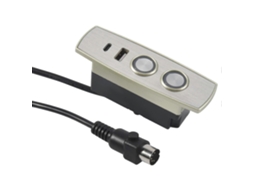 Controlador De Poltrona Elétrica Reclinável Em Abs Com 2 Botões E 5 Pinos Retos.
