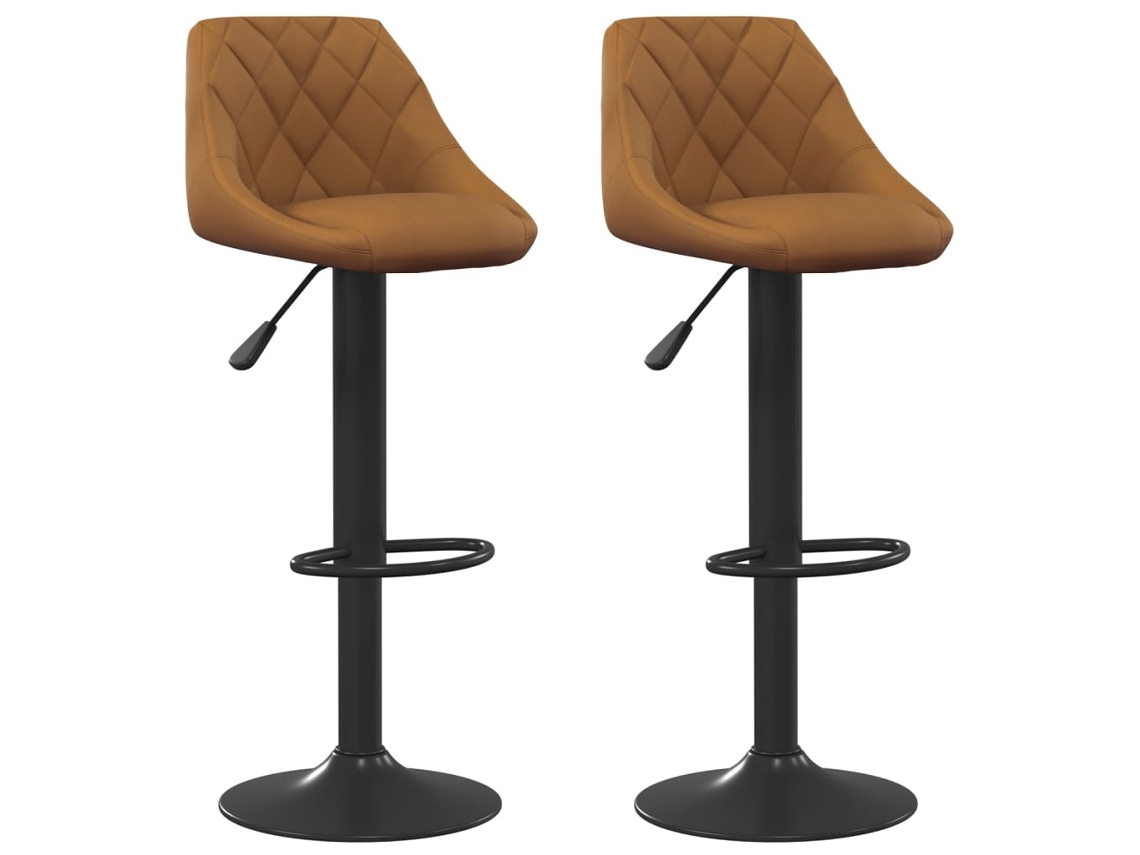Bar Stool, Bar Stools Vidaxl Marrom Veludo (n/a)