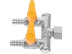 Conector De Mangueira Latão Com Válvula Divisora, Adaptador Para