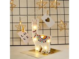 2026 lâmpada Noturna Led de 6led em Forma de Alpaca Bonita Luz Noturna Decorativa para Mesa e Mesa de Cabeceira