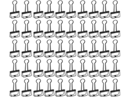 Clips De Papel Metálicos Ocos Organização Segura, 50 Unidades Preto