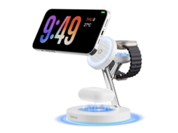 Estação de Carregamento Rápido Sem Fio 3 em 1 Versão 2024 para Iphone Iwatch Airpods Suporte de Carregador Magnético para Vários Dispositiv CHRONUS
