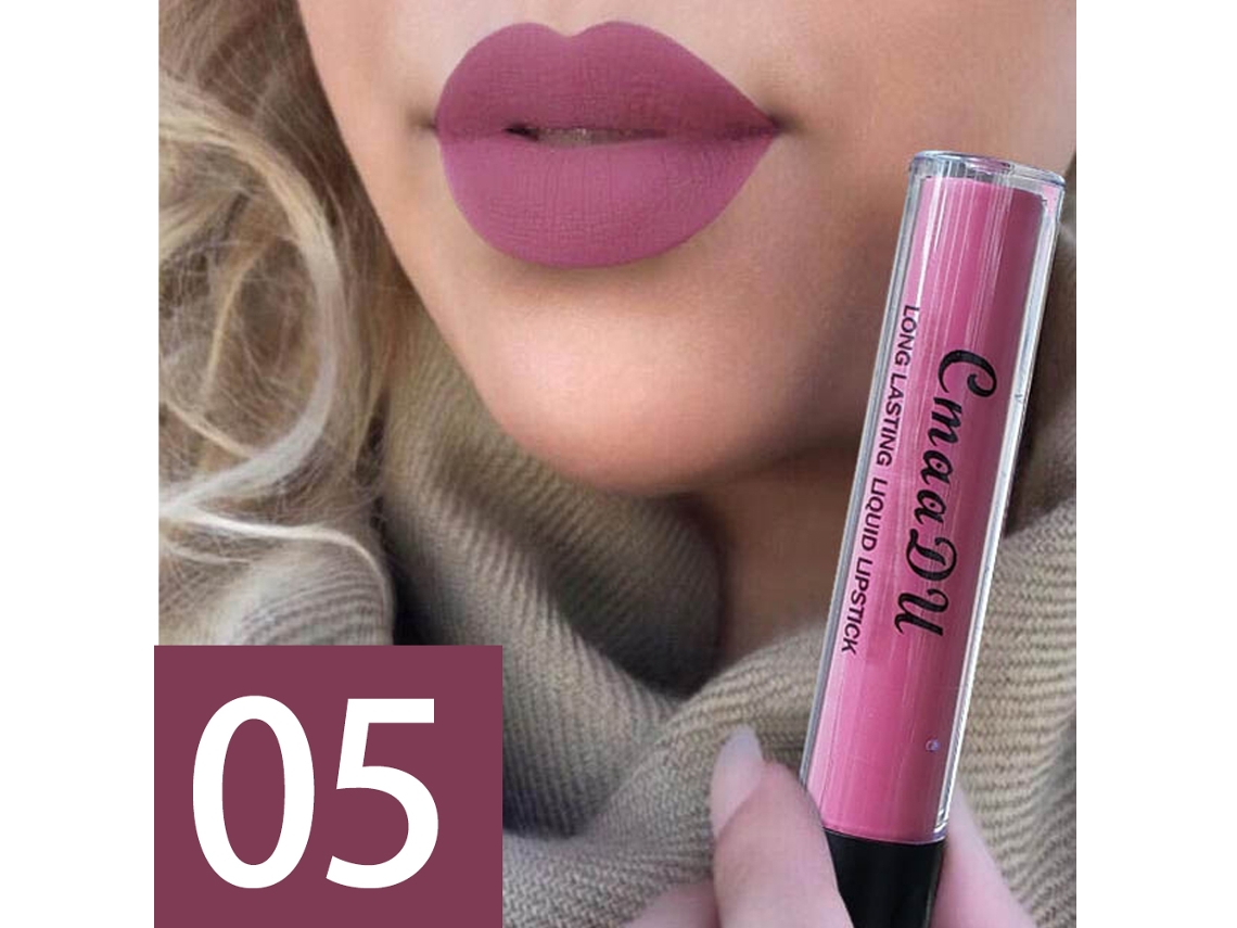 Cmaadu Brillo Labial Líquido Fosco De Metal Hidratante De Larga Duración 5