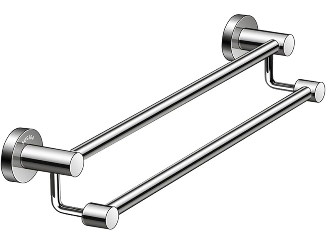 Suporte De Toalha Duplo Para Banheiro, Economiza Espaço, Montado Na Parede, Em Aço Inoxidável, Para Banheiro, Cozinha