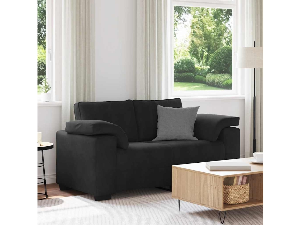 Vidaxl Sofá-luvas 160x77x82 Cm Veludo Preto