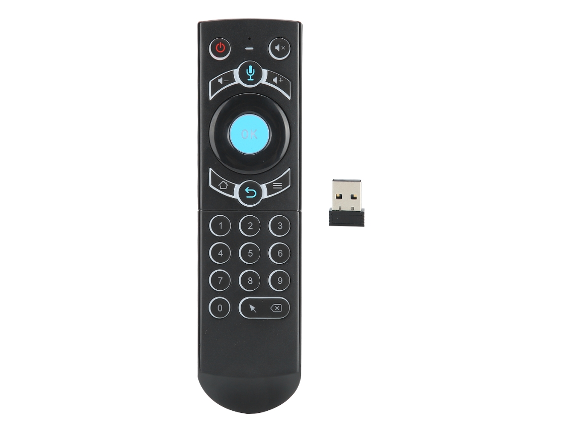 Aetheria mouse Aéreo Sem Fio 2.4g Controle Remoto com Teclado Touchpad e Iluminação