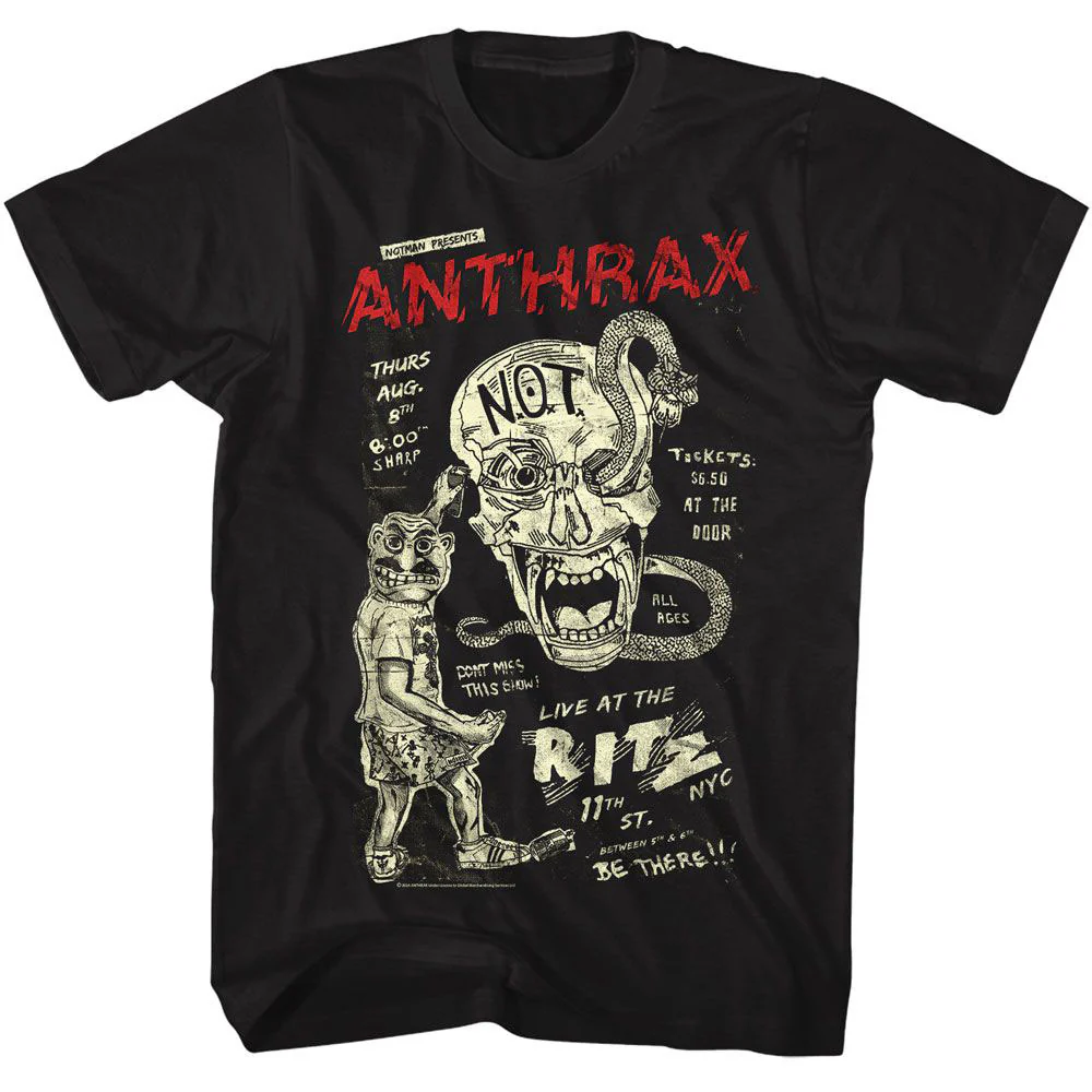 Rockinstone Anthrax Anthrax Live At Ritz T-shirt（l）