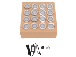 Conjunto de 16 Lâmpadas LED Recessadas 10W Branco Quente IP67 para Deck | S/MARCA