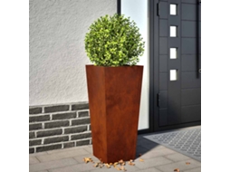Vidaxl Plantador De Jardim 35x35x75 Cm Aço Resistente Às Intempéries