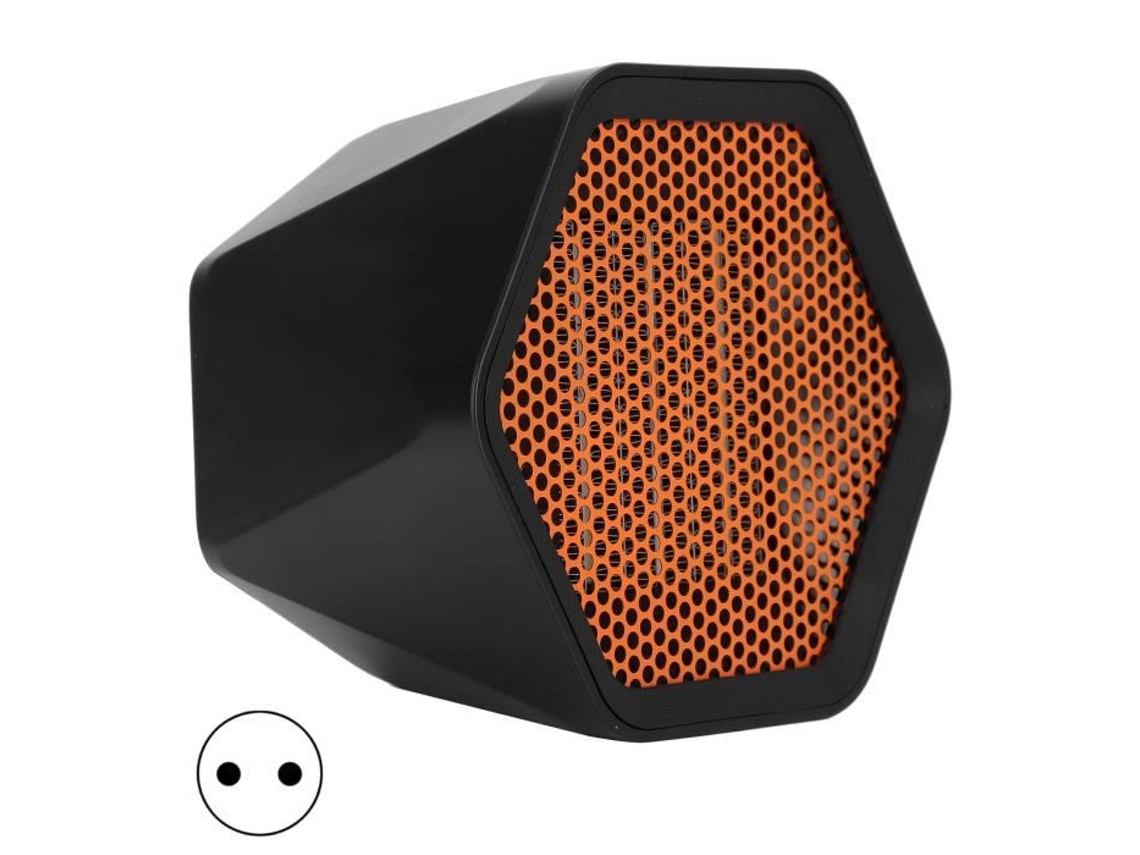 Aquecedor de Mesa Mini Pequeno Aquecedor Elétrico de Mesa Portátil Material de Escritório Doméstico Preto 600W Plugue Da Ue 220V