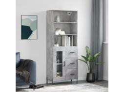 Armario alto 69,5x34x180 cm Derivados de madera Gris Cemento